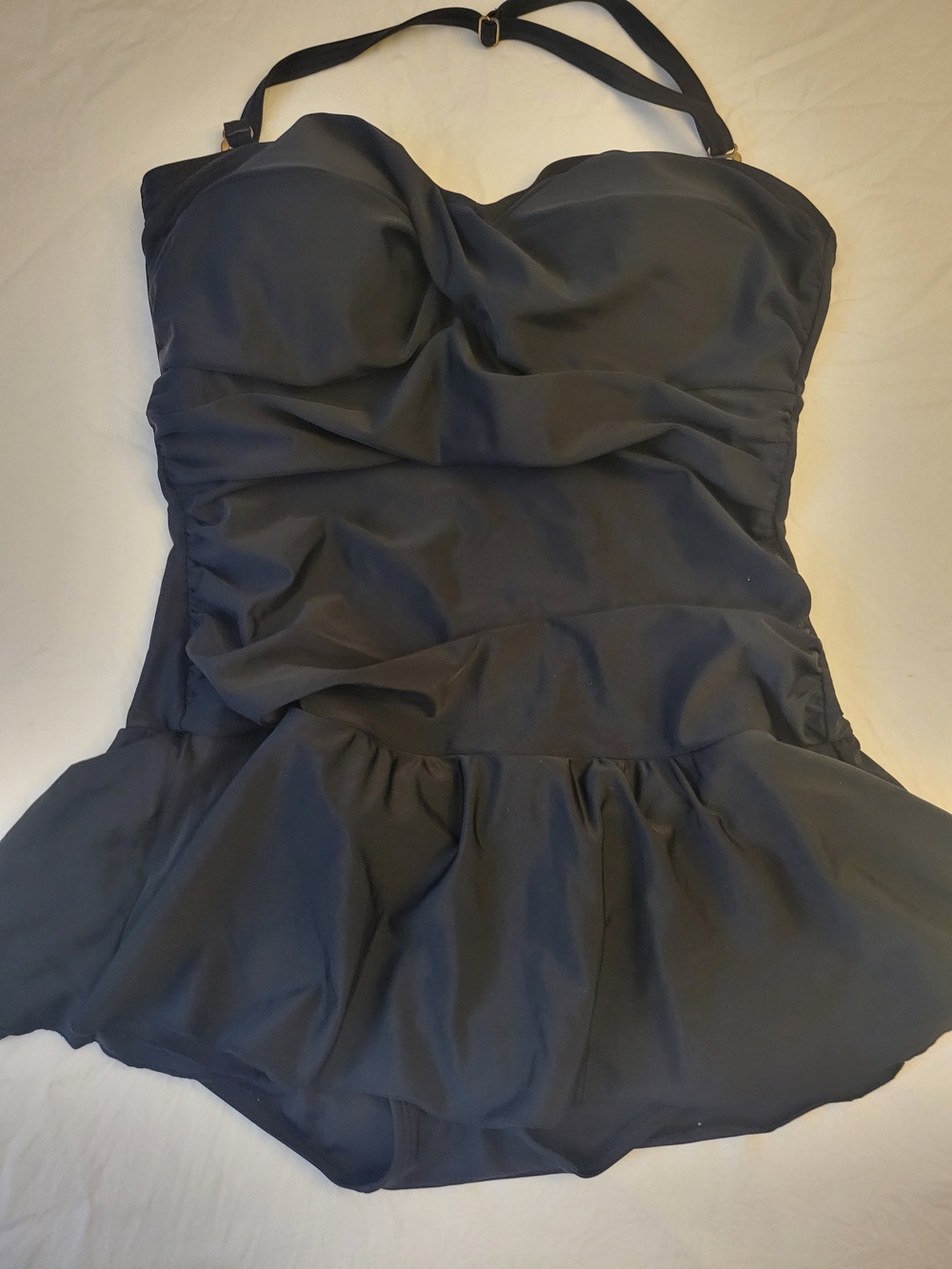 Always For Me Black One-Piece Swimdress